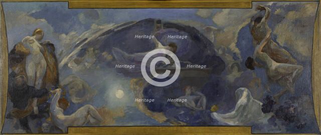 Esquisse pour le Petit Palais, galerie sud : Poésie - Drame, between 1906 and 1914. Creator: Alfred Philippe Roll.