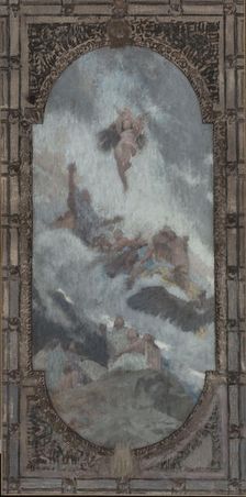 Esquisse pour le plafond du salon d'entrée Nord de l'Hôtel de Ville de Paris : la Nature..., 1892. Creator: Henri Bonis