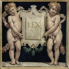 Esquisse pour le plafond de la salle d'audience de la Cour des Assises du Palais..., c.1866-1873. Creator: Leon Joseph Florentin Bonnat