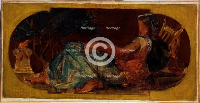 Esquisse pour le salon de la Paix à l'Hôtel de Ville de Paris : Minerve, between 1849 and 1852. Creator: Eugene Delacroix.