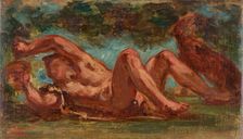 Esquisse pour le Salon de la Paix de l'Hôtel de Ville : Bacchus couché sous une treille, c.1852-1854 Creator: Pierre Andrieu