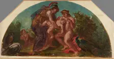 Esquisse pour le salon de la Paix de l'Hôtel de Ville de Paris : Hercule recueilli..., c.1852-1854. Creator: Pierre Andrieu
