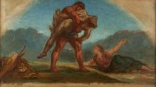 Esquisse pour le salon de la Paix de l'Hôtel de Ville de Paris : Hercule étouffant..., c.1852-1854. Creator: Pierre Andrieu