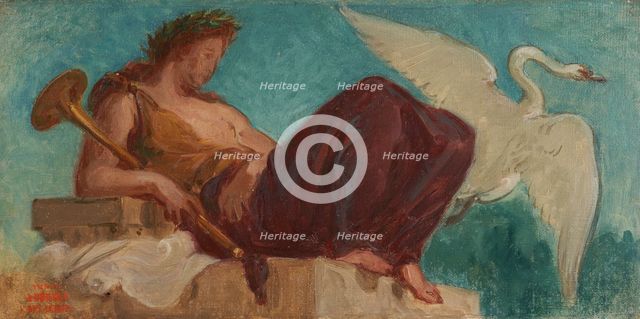 Esquisse pour le Salon de la Paix de l'Hôtel de Ville : La muse Clio, between 1852 and 1854. Creator: Pierre Andrieu.