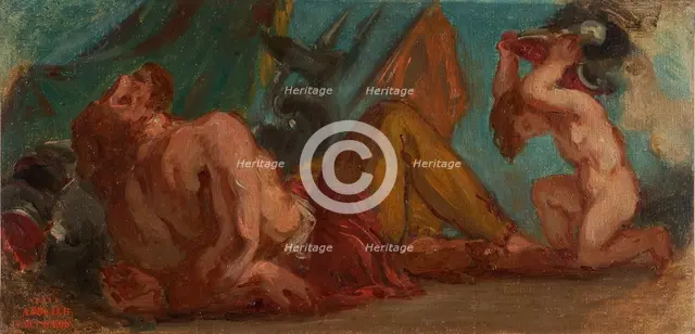 Esquisse pour le Salon de la Paix de l'Hôtel de Ville : Mars enchaîné, between 1852 and 1854. Creator: Pierre Andrieu.