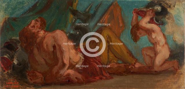 Esquisse pour le Salon de la Paix de l'Hôtel de Ville : Mars enchaîné, between 1852 and 1854. Creator: Pierre Andrieu.