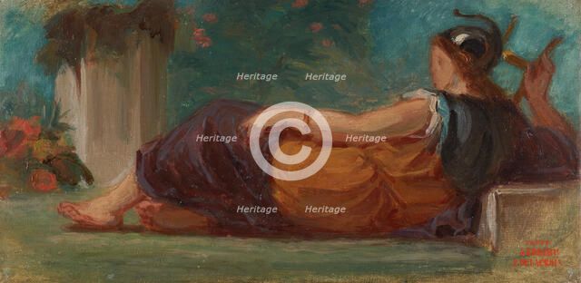 Esquisse pour le Salon de la Paix de l'Hôtel de Ville : Minerve, between 1852 and 1854. Creator: Pierre Andrieu.