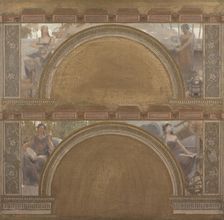 Esquisse pour le salon d'entrée nord de l'Hôtel de Ville de Paris : La Physique. La Chimie..., 1892. Creator: Henri Bonis