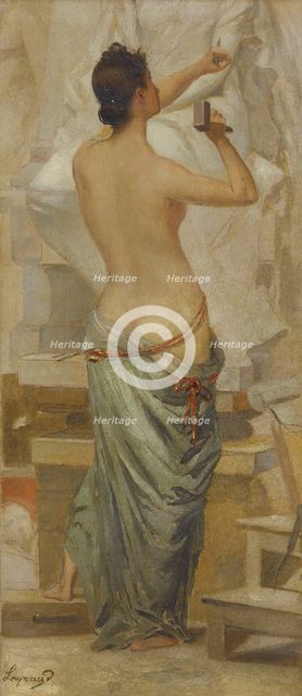 Esquisse pour le salon des Arts de l'Hôtel de Ville de Paris : La sculpture, c.1889. Creator: Joseph Fortuné Layraud.
