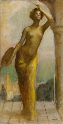 Esquisse pour le salon des Arts de l'Hôtel de Ville de Paris : La Peinture, c.1890. Creator: Pascal Adolphe Jean Dagnan-Bouveret