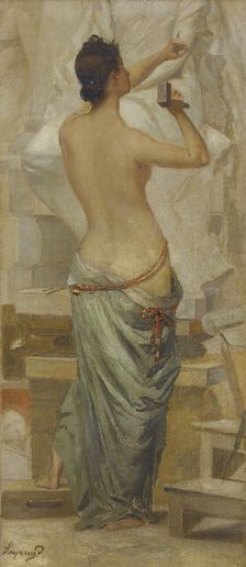 Esquisse pour le salon des Arts de l'Hôtel de Ville de Paris : La sculpture, c.1889. Creator: Joseph Fortuné Layraud