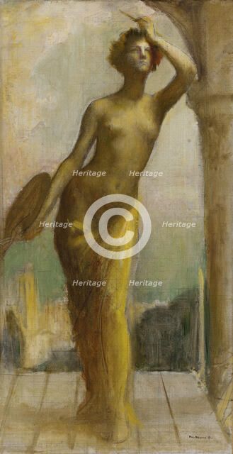 Esquisse pour le salon des Arts de l'Hôtel de Ville de Paris : La Peinture, c.1890. Creator: Pascal Adolphe Jean Dagnan-Bouveret.