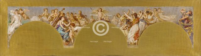 Esquisse pour le salon des Arts de l'Hôtel de Ville : La Musique et la Danse, c.1890. Creator: Pierre-Paul-Leon Glaize.