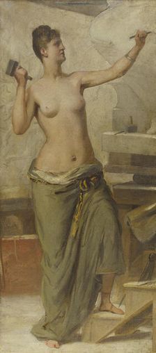 Esquisse pour le salon des Arts de l'Hôtel de Ville : La Sculpture, between 1889 and 1892. Creator: Joseph Fortuné Layraud