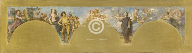 Esquisse pour le salon des Arts de l'Hôtel de Ville : L'Union de l'Idéal et de la Vérité, c.1890. Creator: Pierre-Paul-Leon Glaize.