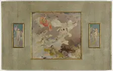 Esquisse pour le salon des Lettres de l'Hôtel de Ville de Paris : L'Inspiration..., c.1891-1896. Creator: Jules-Joseph Lefebvre