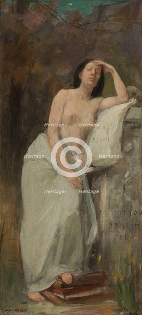 Esquisse pour le salon des lettres de l'Hôtel de Ville de Paris : La philosophie, c.1890. Creator: Georges Callot.