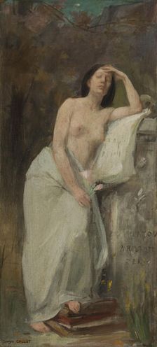 Esquisse pour le salon des lettres de l'Hôtel de Ville de Paris : La philosophie, c.1890. Creator: Georges Callot