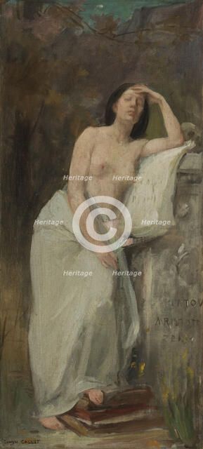 Esquisse pour le salon des lettres de l'Hôtel de Ville de Paris : La philosophie, c.1890. Creator: Georges Callot.