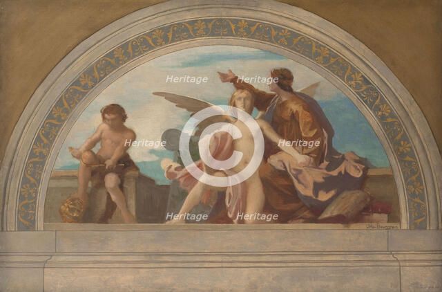 Esquisse pour le salon des Lettres de l'Hôtel de Ville de Paris : La philosophie affran..., c.1890. Creator: Leon Pierre Urbain Bourgeois.