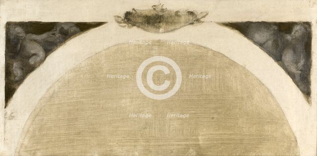 Esquisse pour le salon des Sciences de l'Hôtel de Ville de Paris : Mathématique..., c.1889-1891. Creator: Eugene Carriere.