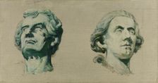 Esquisse pour le salon des Sciences de l'Hôtel de Ville de Paris : Ampère - Arago, 1890. Creator: Marchal