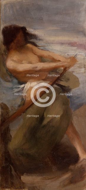 Esquisse pour le salon des Sciences de l'Hôtel de Ville de Paris : L'Eau, between 1889 and 1890. Creator: Armand Berton.