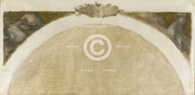 Esquisse pour le salon des Sciences de l'Hôtel de Ville de Paris : La Géographie...c.1889-1891. Creator: Eugene Carriere.