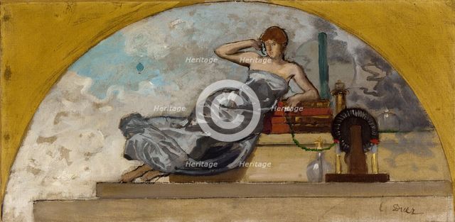 Esquisse pour le salon des Sciences de l'Hôtel de Ville de Paris : La Physique, c.1889 - 1892. Creator: Ernest-Ange Duez.
