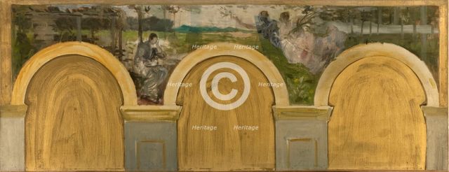 Esquisse pour le salon des Sciences de l'Hôtel de ville de Paris : Le Couronnement..., c.1888-1892. Creator: Henry Lerolle.