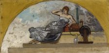 Esquisse pour le salon des Sciences de l'Hôtel de Ville de Paris : La Physique, c.1889 - 1892. Creator: Ernest-Ange Duez