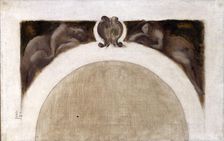 Esquisse pour le salon des Sciences de l'Hôtel de Ville de Paris : Le Magnétisme..., c.1889-1891. Creator: Eugene Carriere