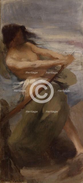 Esquisse pour le salon des Sciences de l'Hôtel de Ville de Paris : L'Eau, between 1889 and 1890. Creator: Armand Berton.