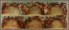 Esquisse pour le salon du Roi du Palais Bourbon - La Justice. L'Industrie, begins 1849 ends 1854. Creator: Pierre Andrieu