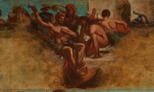 Esquisse pour le salon du Roi du Palais Bourbon - L'Agriculture. La Guerre, begins 1849 ends 1854. Creator: Pierre Andrieu