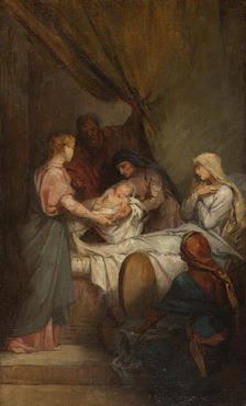 Esquisse pour l'église Notre-Dame-de-Clignancourt : La Naissance de la Vierge, 1866. Creator: Nélie Barbe Hyacinthe Jacquemart