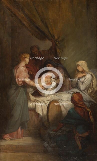 Esquisse pour l'église Notre-Dame-de-Clignancourt : La Naissance de la Vierge, 1866. Creator: Nélie Barbe Hyacinthe Jacquemart.