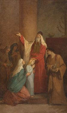 Esquisse pour l'église Notre-Dame-de-Clignancourt - La Présentation de la Vierge au Temple, c.1866. Creator: Nélie Barbe Hyacinthe Jacquemart