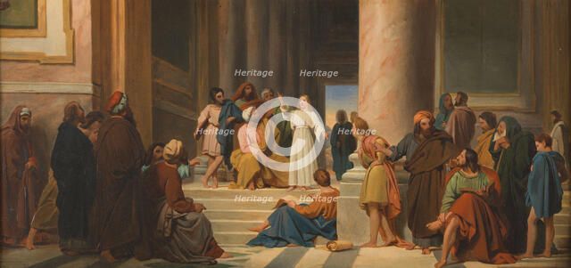 Esquisse pour l'église Notre-Dame-de-Lorette : Jésus parmi les Docteurs, c.1837. Creator: Michel Martin Drolling.