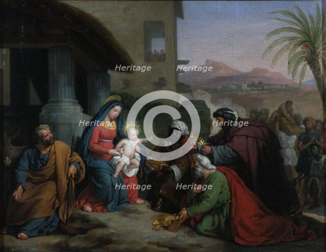Esquisse pour l'église Notre-Dame-de-Lorette : L'Adoration des mages, c.1833. Creator: Jean-Pierre Granger.