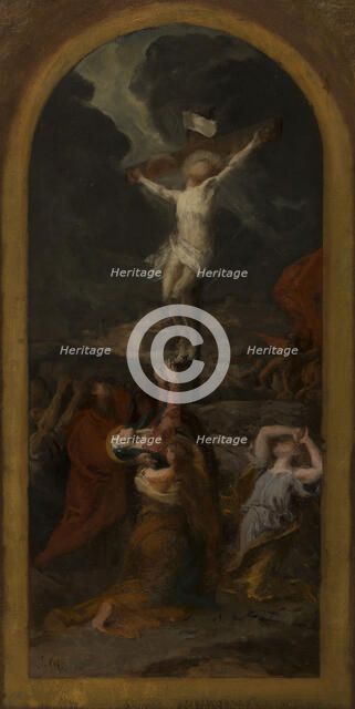 Esquisse pour l'église Notre-Dame-de-la-Croix : L'Annonciation - L'Assomption..., c.1875. Creator: Jules-Louis Machard.