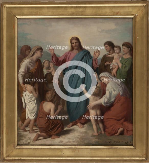 Esquisse pour l'église Notre-Dame-des-Blancs-Manteaux : Le Christ au milieu des enfants, 1873. Creator: Charles-Henri Hilaire Michel.