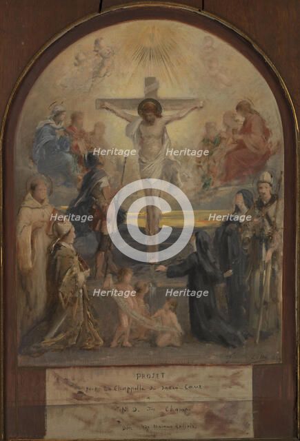 Esquisse pour l'église Notre-Dame-des-Champs : Le Calvaire, 1884. Creator: Francois Lafon.