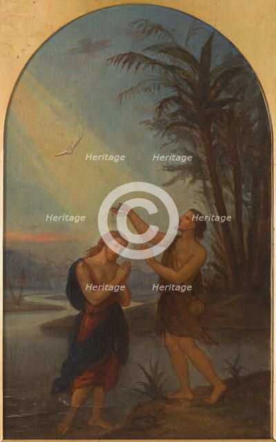 Esquisse pour l'église de Montrouge : Baptême du Christ, c.1869. Creator: Mathilde Duckett.