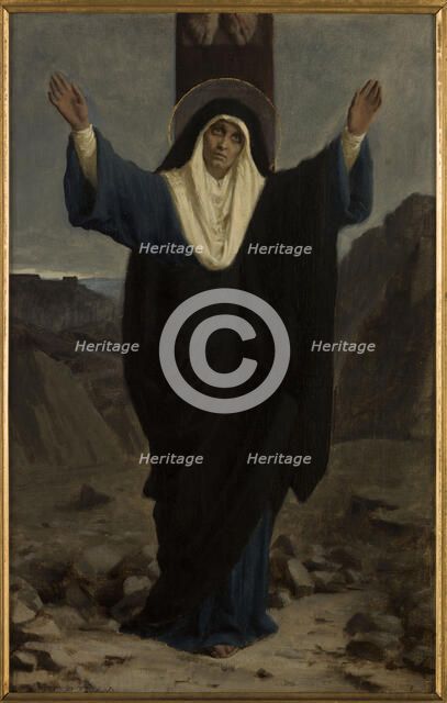 Esquisse pour l'église de Bagnolet : Mater dolorosa, 1878. Creator: Pierre Fritel.