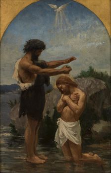 Esquisse pour l'église de Bagnolet : Baptème du Christ, c.1870. Creator: Pierre Dupuis