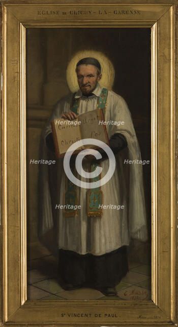 Esquisse pour l'église de Clichy : Saint Vincent de Paul, 1872. Creator: Emmanuel Auguste Massé.