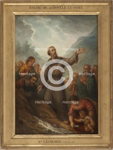 Esquisse pour l'église de Joinville-le-Pont : Saint Léonard faisant jaillir une source, c.1873. Creator: Joseph-Nicolas Jouy.