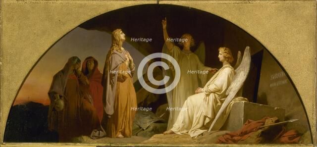 Esquisse pour l'église de la Madeleine : Sainte Madeleine au sépulcre, 1842. Creator: Léon Cogniet.