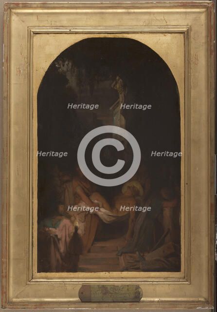 Esquisse pour l'église de la Trinité : La Mise au Tombeau, 1872. Creator: Pierre-Nicolas Brisset.